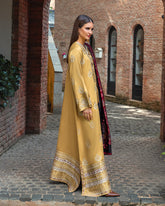 3-PC Unstitched Jacquard Viscose Broadway By Mushq | Sunlit Siena